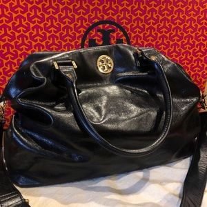 Tory Burch black leather Dena Crossbody
